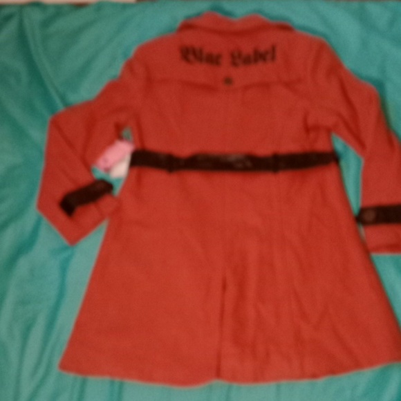 BLAC LABEL PINK , ORANGE BELTED COAT SIZE LARGE - Picture 13 of 14